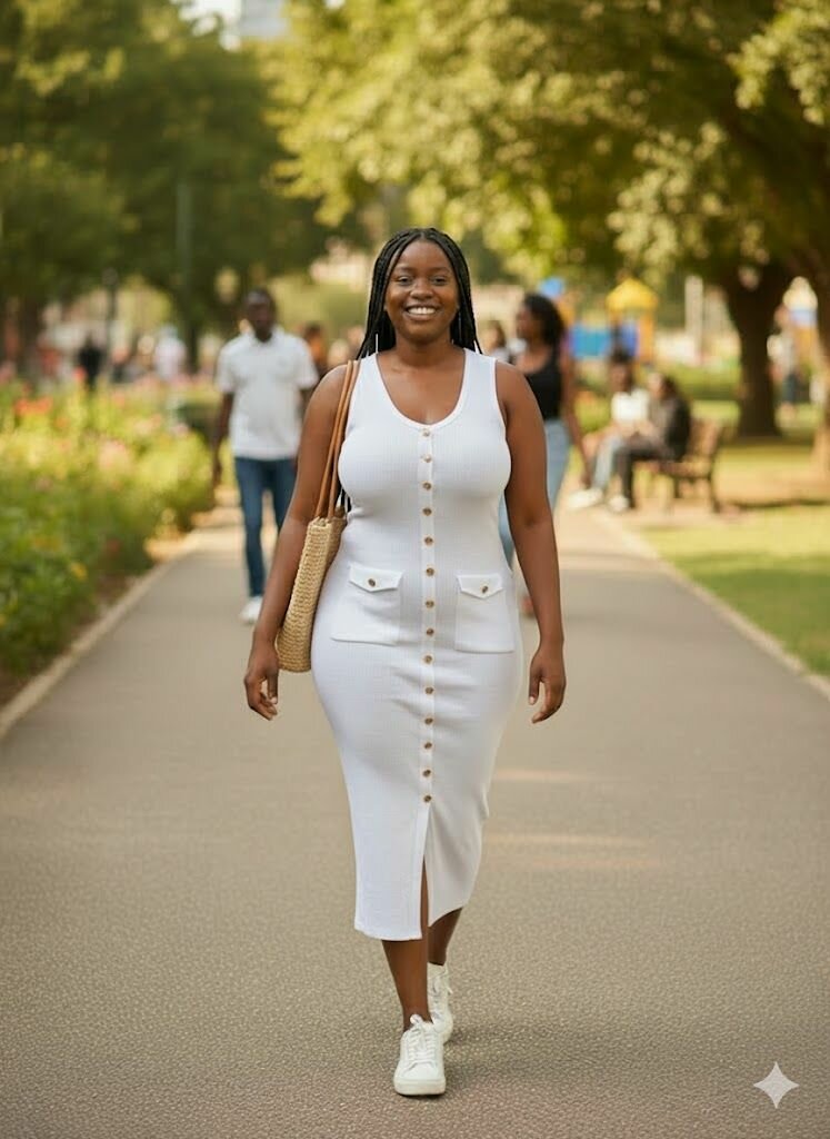 Robe ajustée à boutons