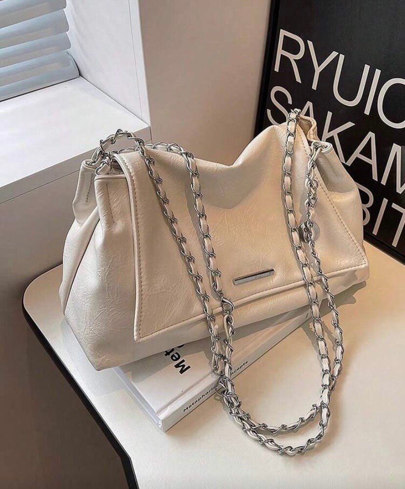 Sac à main cuir blanc élégant