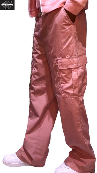 Pantalon cargo rose
