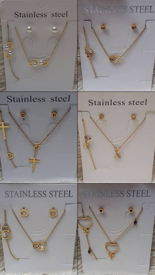 Set de bijoux acier inoxydable