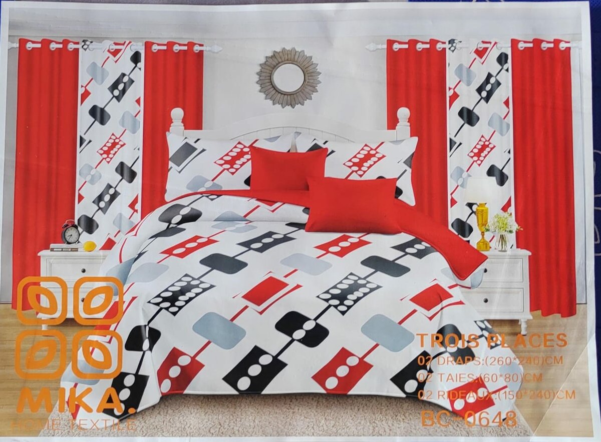 Parure de lit 6 pièces moderne