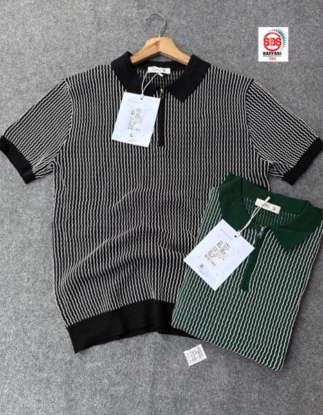 Polo en maille rayé élégant