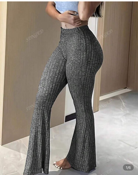 Pantalon évasé sans couture femme