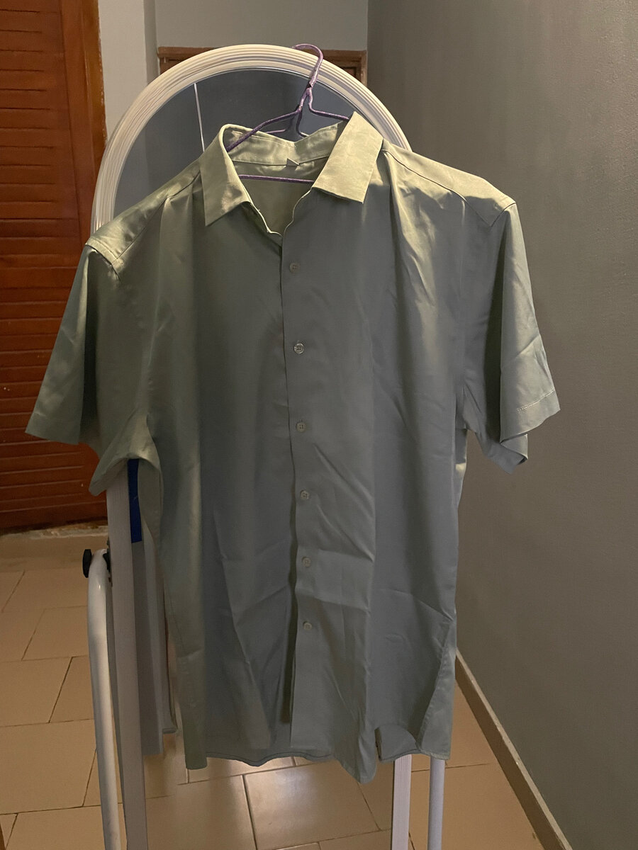 Chemise verte à manches courtes