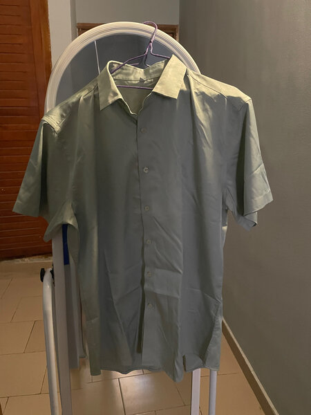 Chemise verte à manches courtes