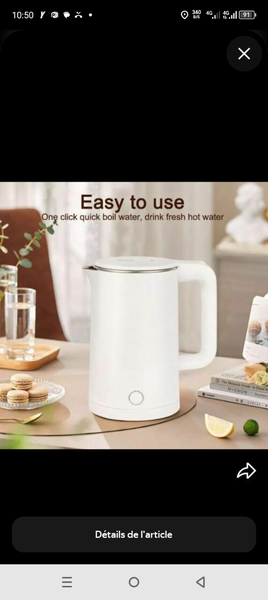 Bouilloire électrique rapide