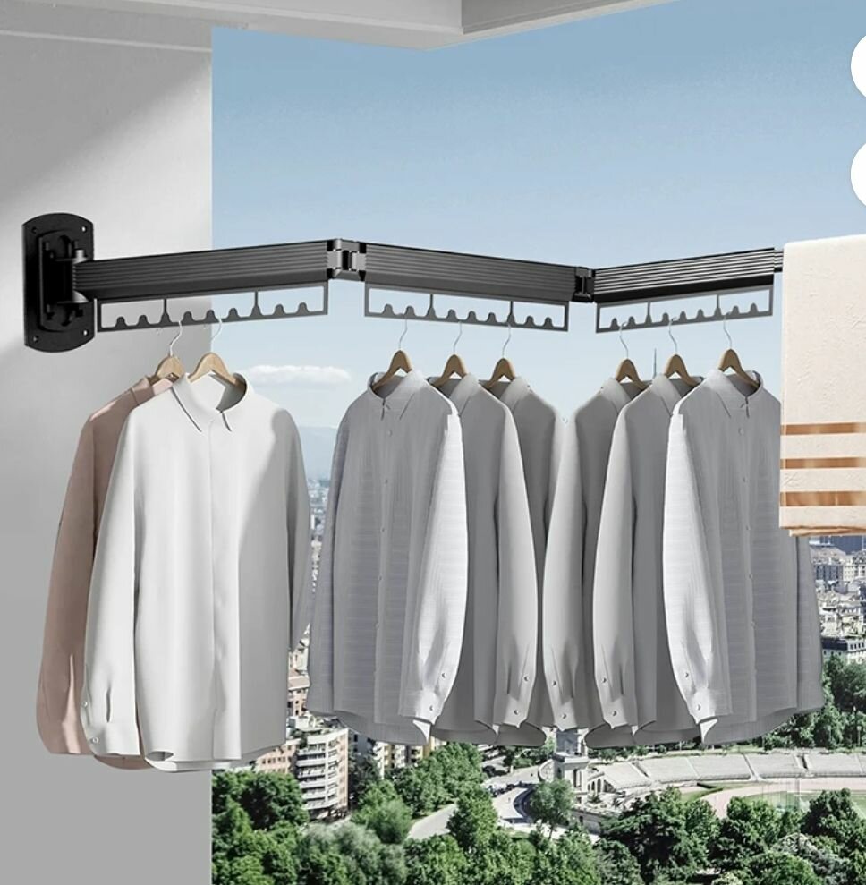 Étendoir à linge mural pliable