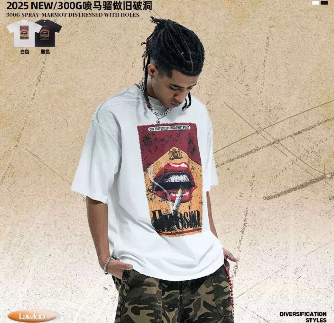 T-shirt graphique urbain