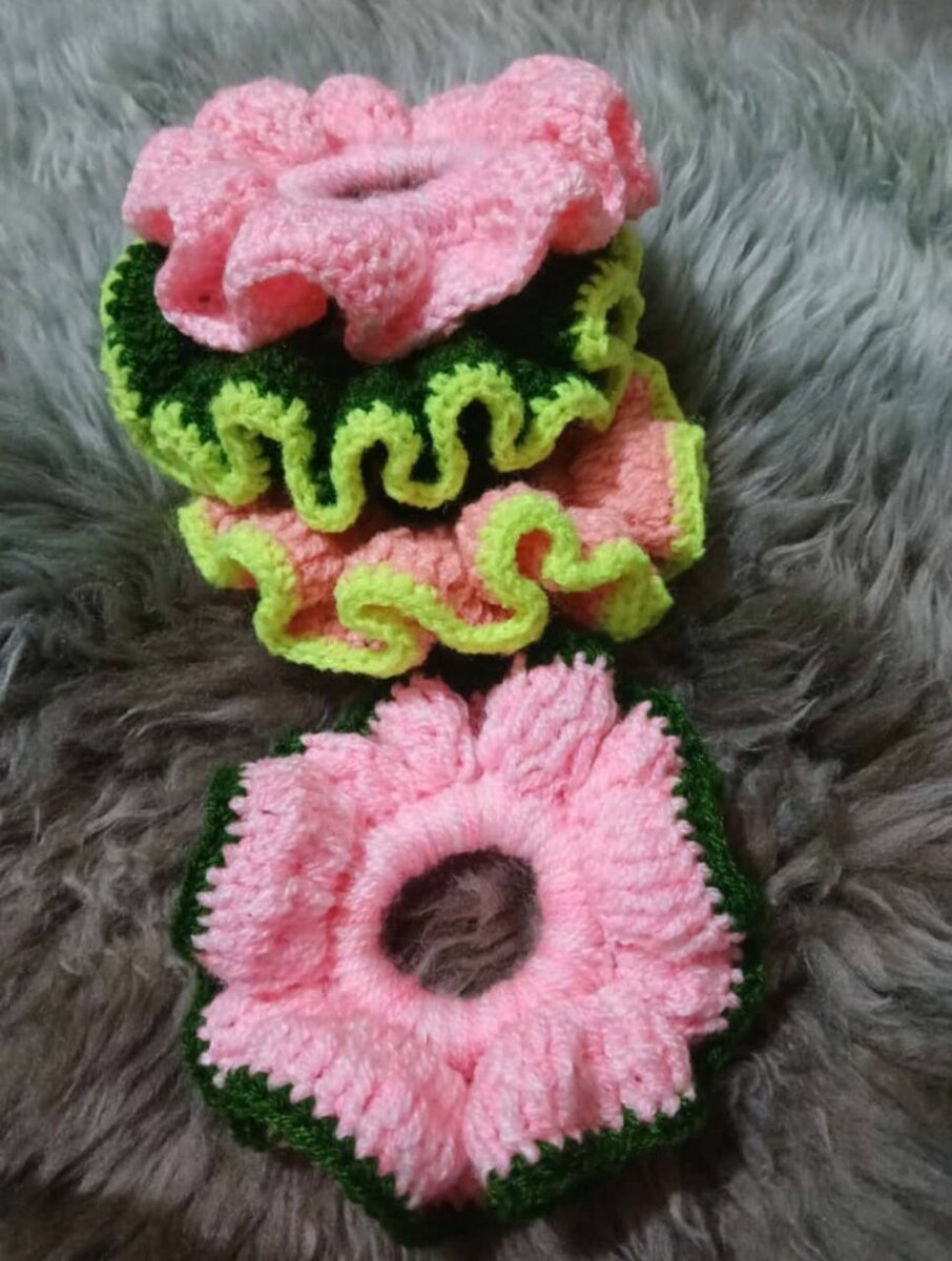 Chouchous en laine florale