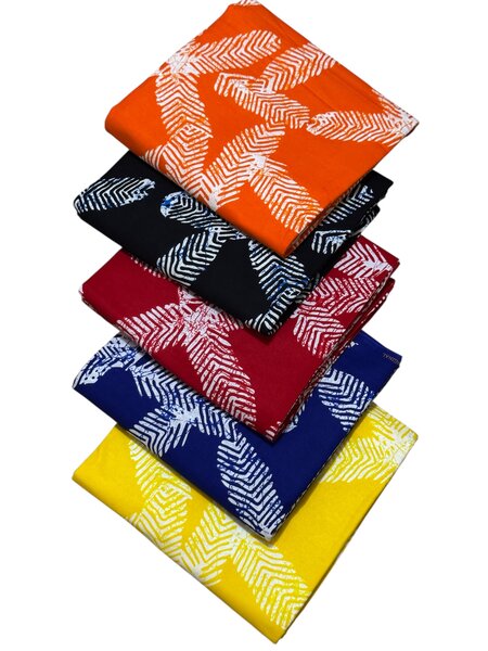 Tissu Africain Coloré 5 pièces