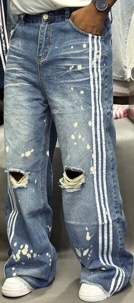 Jeans déchirés unisexes tendance