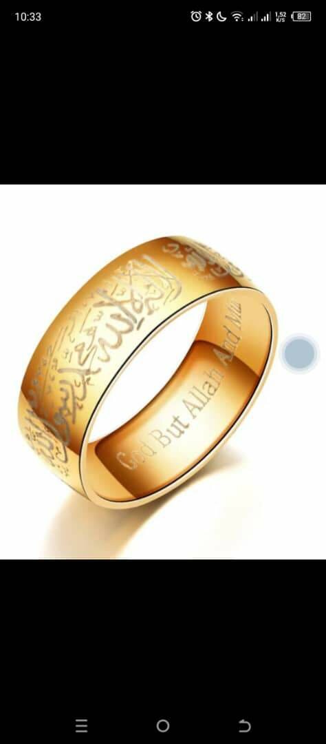 Bague gravée en acier