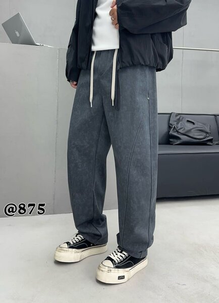 Pantalon large décontracté