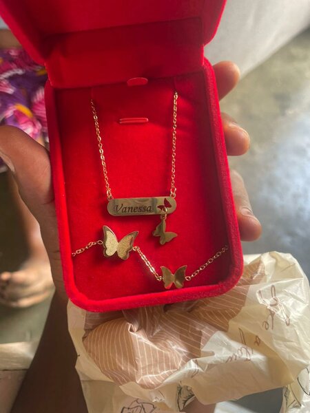 Collier Papillon avec bracelet