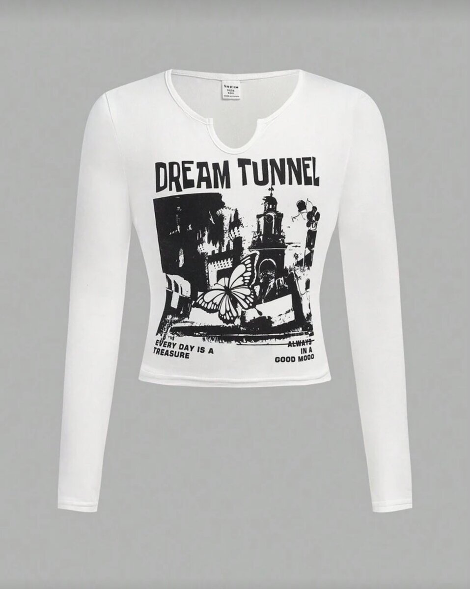 T-shirt manches longues graphique