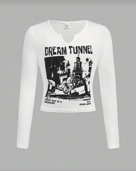 T-shirt manches longues graphique