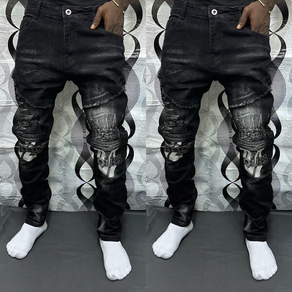 Jeans artistiques homme