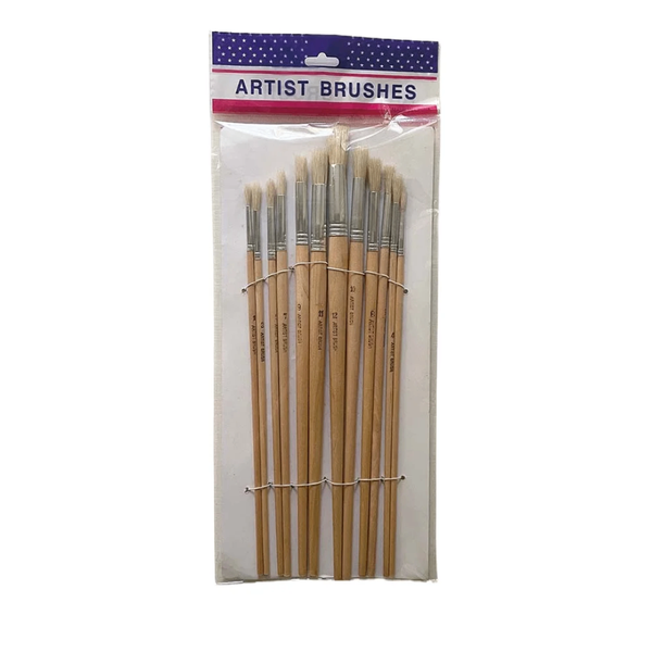 Pinceaux d'artiste en bois