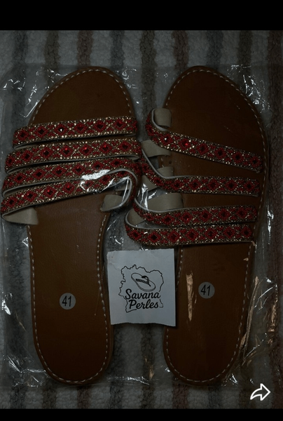 Sandales perlées femmes