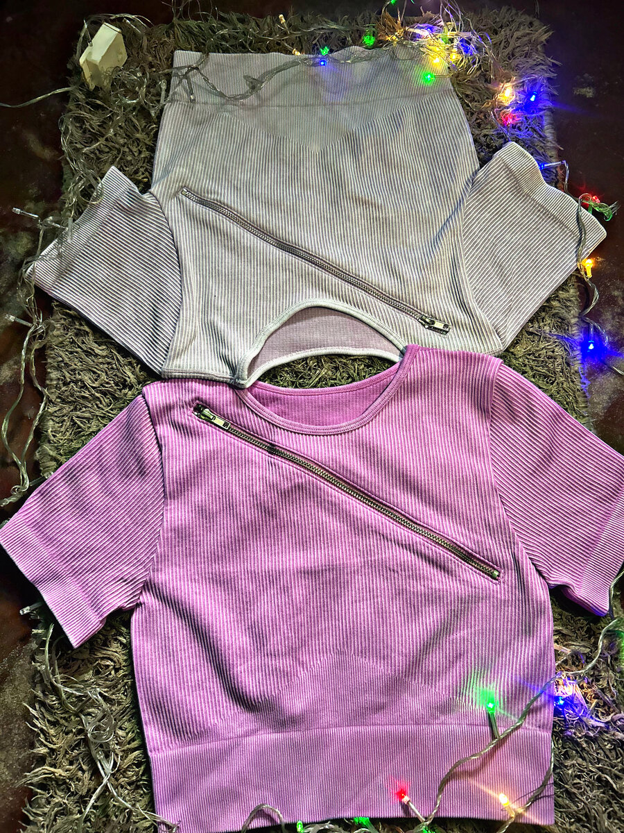 T-shirts tendance à col zippé