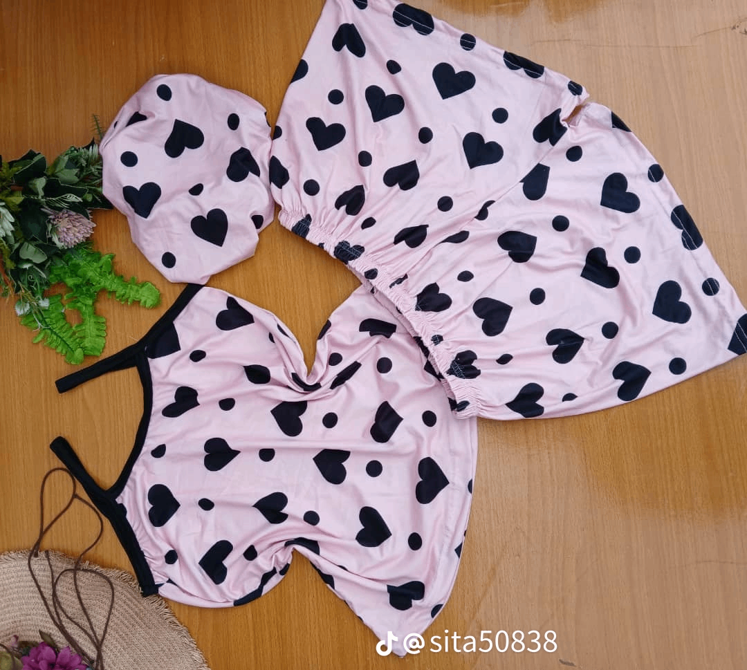 Pyjama court imprimé femme