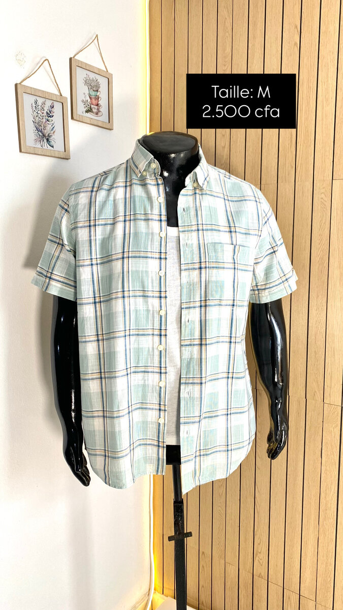 Chemise à carreaux décontractée