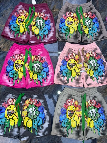 Shorts unisex colorés graffiti