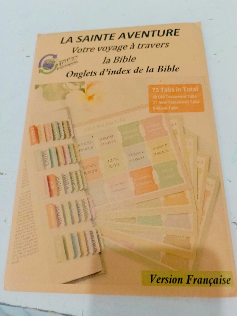 Onglets Bible