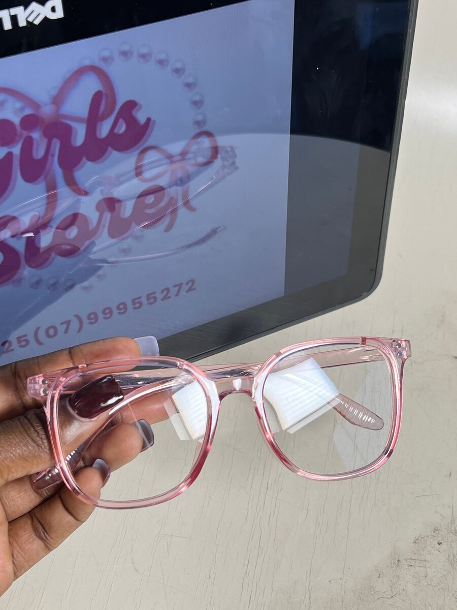 Lunettes de vue transparentes roses