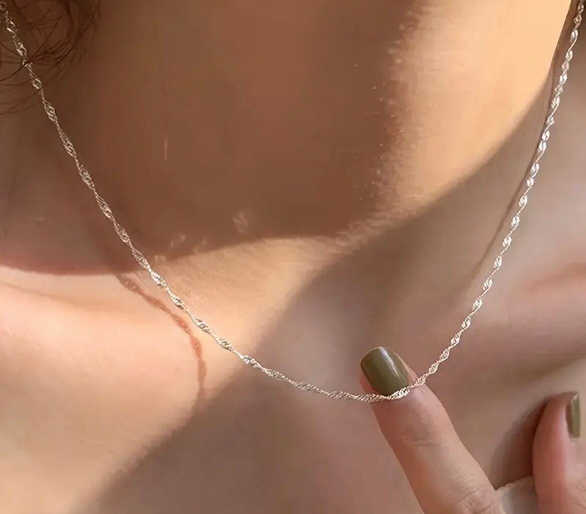 Collier en argent torsadé