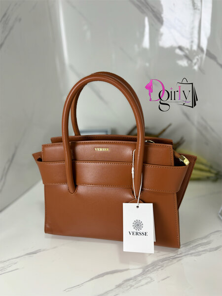 Sac à main cuir marron Verse
