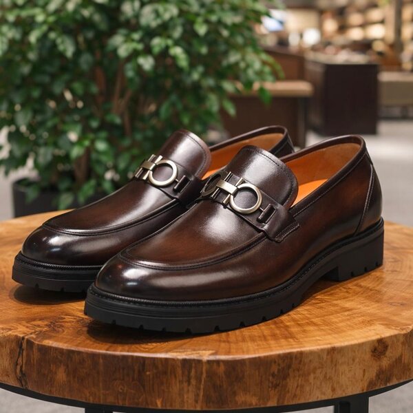 Chaussures homme en cuir noir