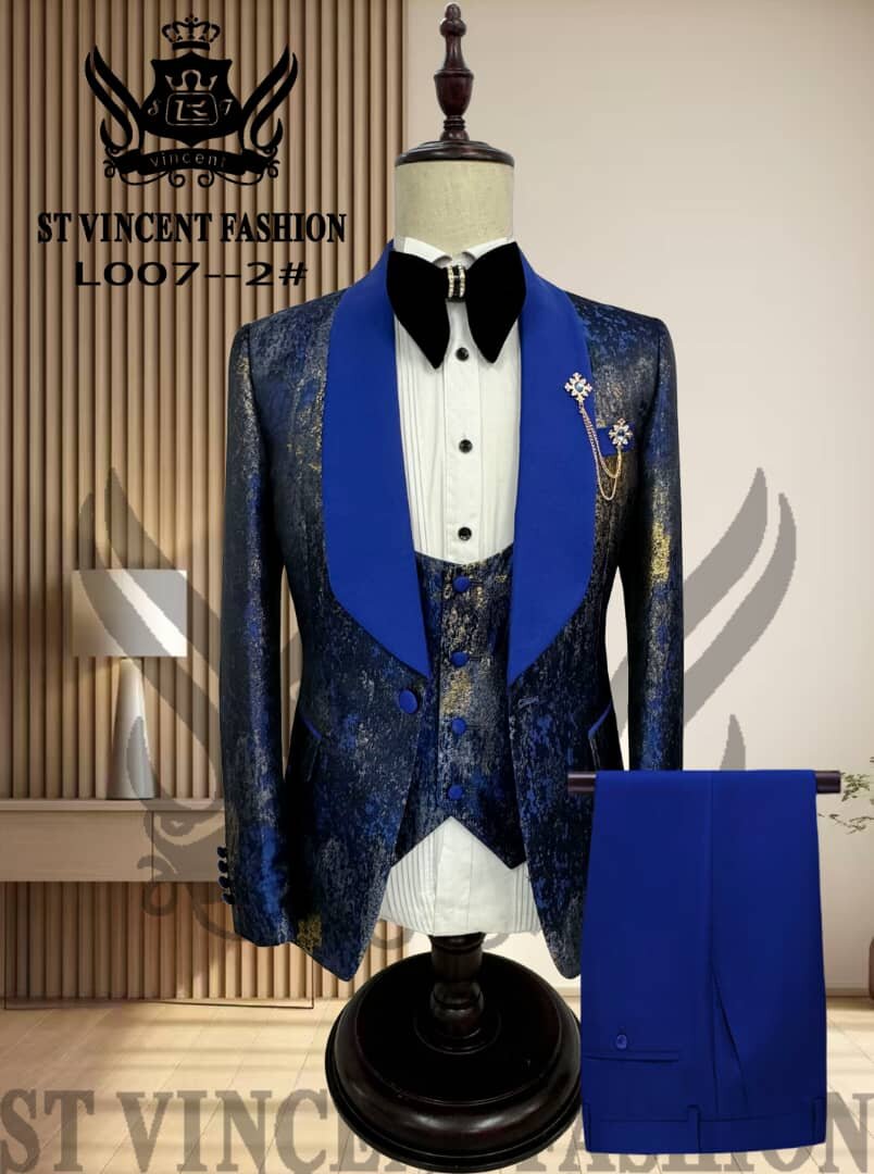 Costume Homme Élegant Bleu