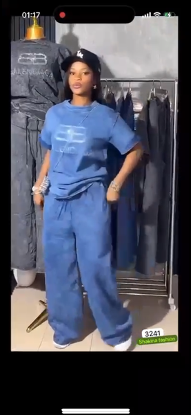 Ensemble décontracté bleu