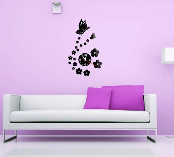 Horloge Murale Papillon Décoratif