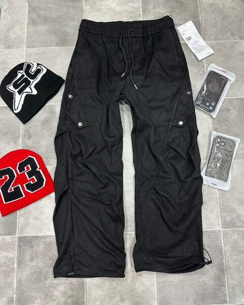 Pantalon cargo noir confortable