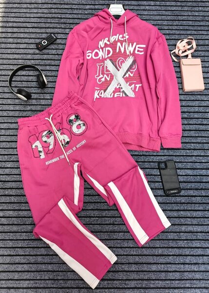 Ensemble de sport rose unisexe
