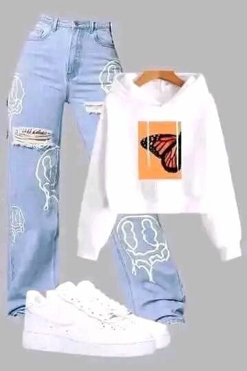 Ensemble décontracté papillon