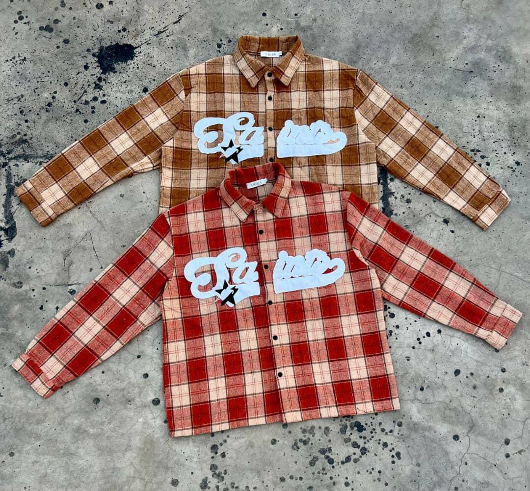 Chemise à carreaux unisexe