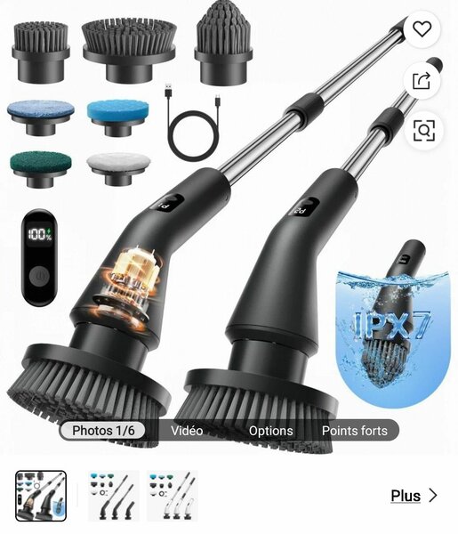 Brosse électrique à manches