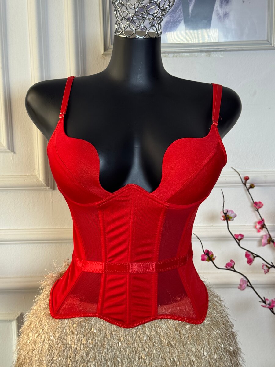 Bustier rouge sexy
