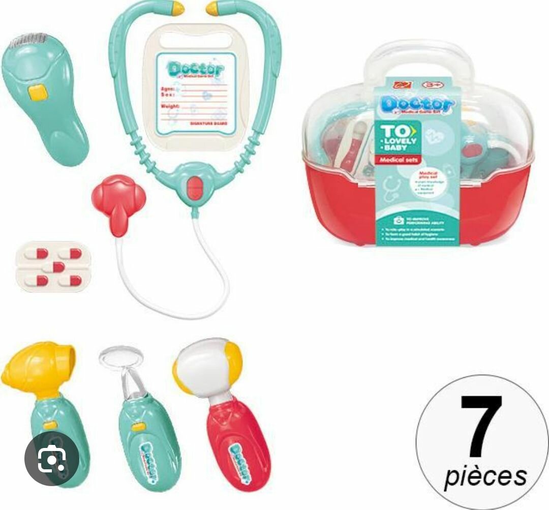 Jeu de Médecin Enfant 7 Pièces