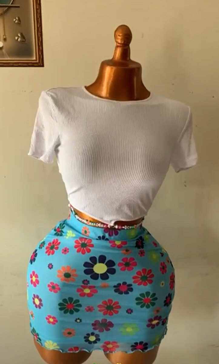 Jupe d'été fleurie pour femme