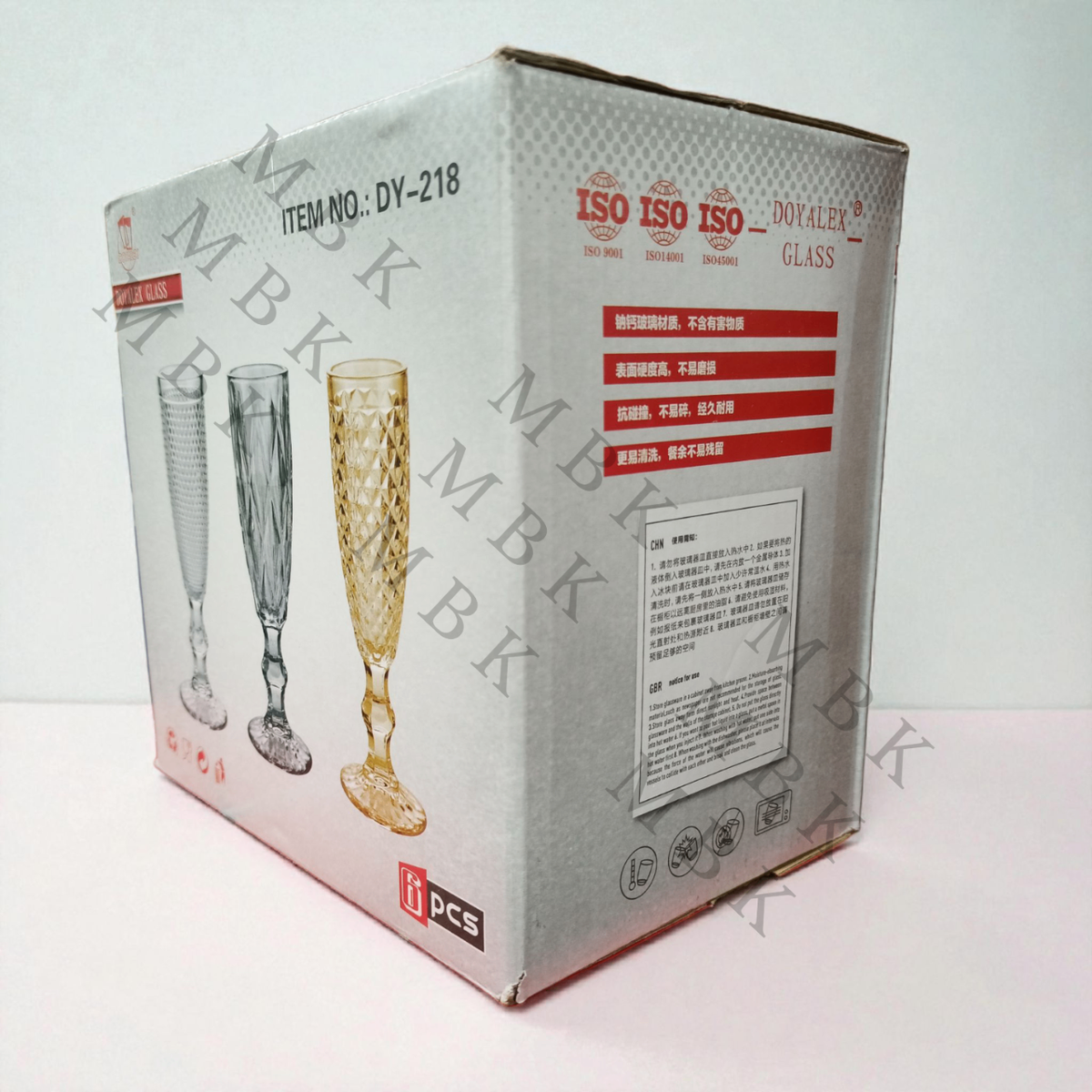 Verres à champagne en cristal