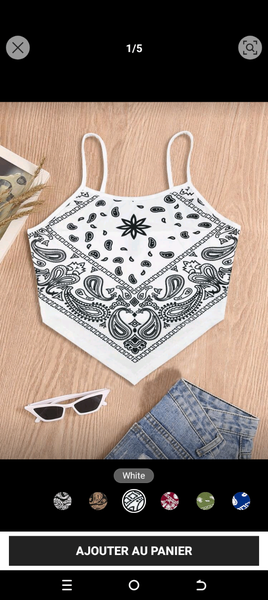 Débardeur à motifs tendance