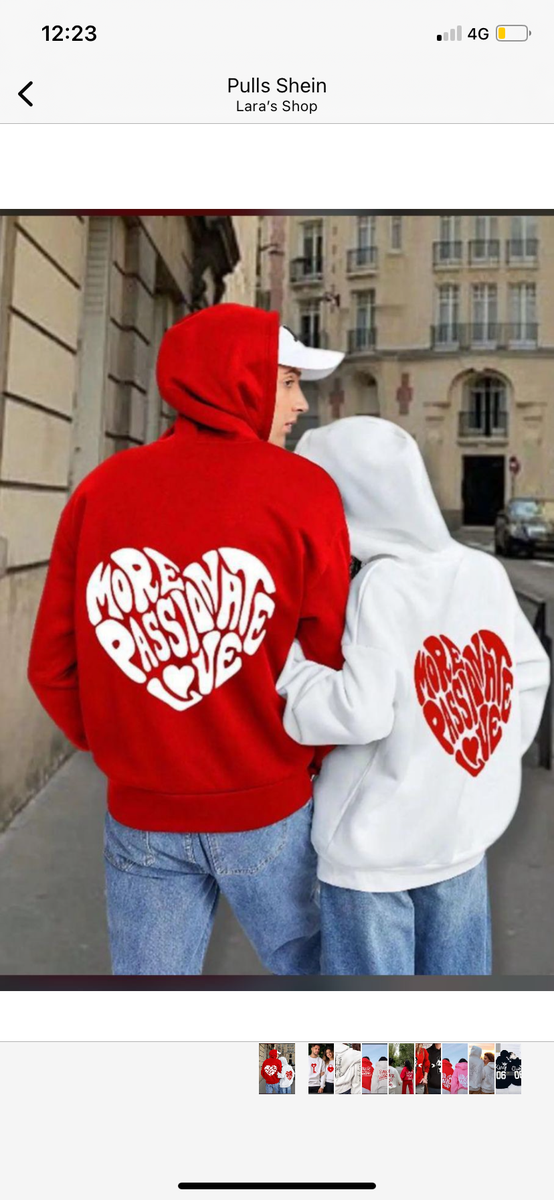 Sweat à Capuche Couple Amour