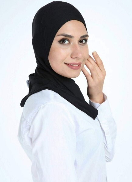 Hijab en jersey noir pour femme