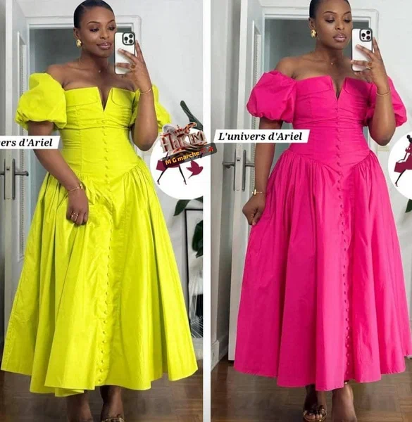 Robe Maxi Évasée Colorée