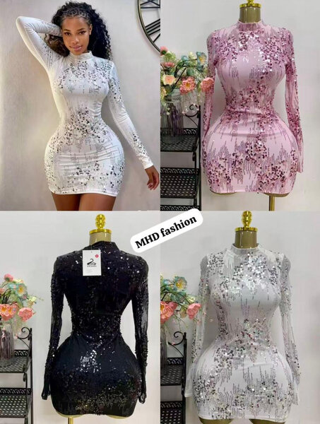 Robe moulante pailletée