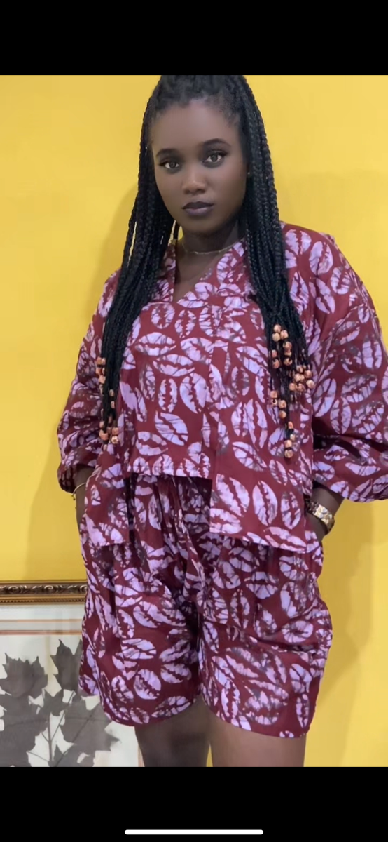 Ensemble ample africain coloré